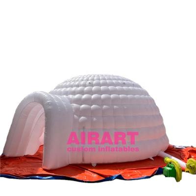 China Advertising the best selling inflatable dome tent and inflatable igloos with LED for sale