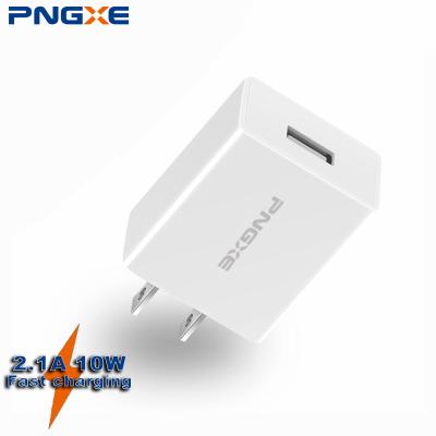 China PNGXE Mobile Phone Home Chargers 2.1A Fast Charging Travel Charger Adapter Wall USB Charger For Mobile Phone for sale