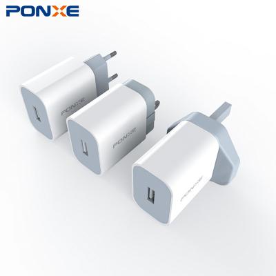 China PONXE 2.4A Mobile Phone Usb Home Chargers Adapter Customized Logo Wall Fast Charging Usb Charger For Callphone for sale