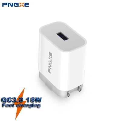 China Mobile Phone PONXE 18W/QC3.0 Fully Compatible Quick USB Wall Chargers Home Fast Charging The Mobile Phone Charger for sale