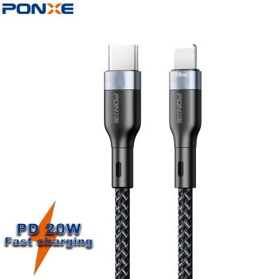 China MP3/MP4 Player PONXE Amazon Hot Sellers 20W/3A USB Cables OEM 3ft/6ft USB C Braided Fast Charging Data Cable For Mobile Phone for sale