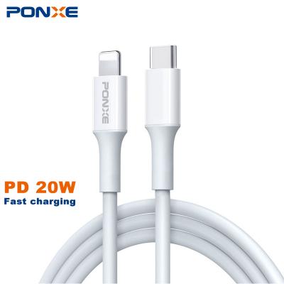 China PONXE 20W Mobile Phone Palladium Cable USB C Type C to C 60W Fast Charging Date Fast Wire Charger Cable For Iphone for sale