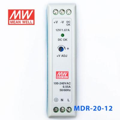 China Plastic Shell MDR-20-12 AC-DC 20W 12V DIN Single Output Industrial ORIGINAL MEDIUM GOOD POWER SUPPLY for sale