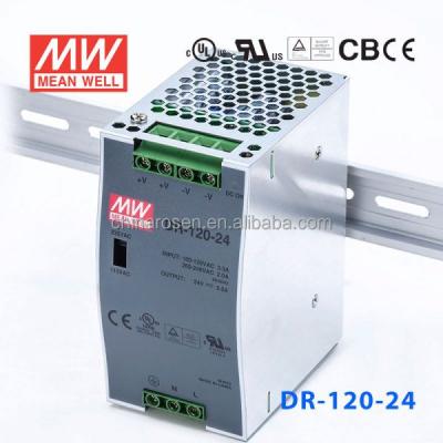 China ORIGINAL Meanwell DR-120-24 120W 24V/5A AC-DC DR-120-24 Single Switch Power Supply for sale