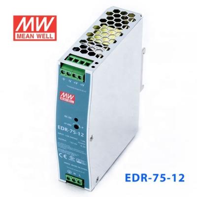 China Metal Shell EDR-75 Series 75W 12V 24V 48V AC-DC SMPS DIN Rail SMPS Low Cost MIDDLE GOOD Changing Power Supply for sale