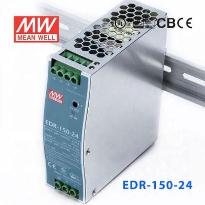 China Metal Shell EDR-150-24 150W 24V AC-DC SMPS DIN Rail SMPS Low Cost MIDDLE GOOD Changing Power Supply for sale