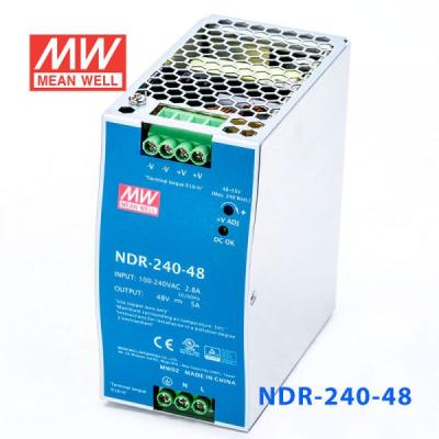 China Metal Shell NDR-240-48 AC-DC 48V 240W DIN RAIL Industrial ORIGINAL MEDIUM WELL SWITCHING POWER SUPPLY 3 Year Warranty for sale