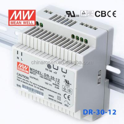 China ORIGINAL Meanwell DR-30-12 2A AC-DC DR-30-12 Single DIN Switch RAIL 24W 12V Power Supply for sale