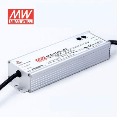 China HLG-150H-12 C.C.+C.V. aluminum dimming function 150W IP65 / IP67 7 Years Warranty ORIGINAL MID WELL LED Power Supply for sale