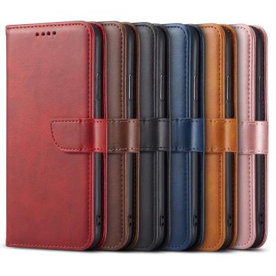 China Genuine Wallet Flip Cover Leather Case Vintage PU Back Cover Mobile Phone Case Luxury Shockproof Soft Leather Protective Case Cellphone for sale