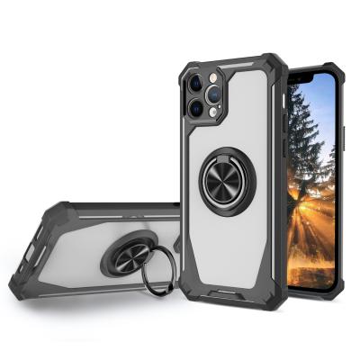 China 2021 NEW Kickstand Cover 360 Shockproof Car Mount Magnetic Metal Ring Holder Case For Iphone 11 Phone Case for sale