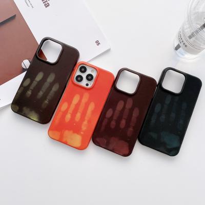 China NEW Design Shockproof Creative Color Temperature Heat Sensor Induction Changing Thermal Phone Case For Iphone 13 12 11 pro Max Fundas for sale