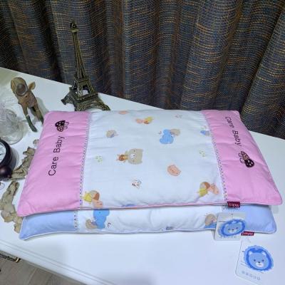 China Infant Baby Pure Cotton SLEEP Soft Pillow with Cotton Filler Crib Pillow with Pillowcase for sale