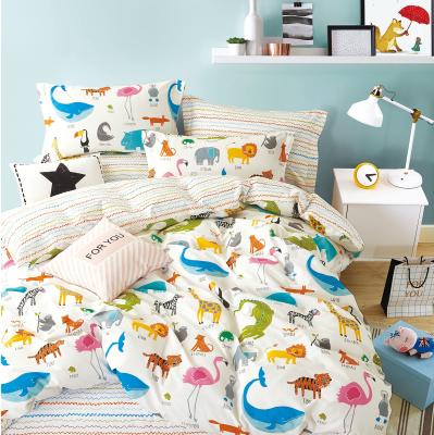 China 100% Cotton Animal Printing Dinosaur Manufacturer China Printing Bedding Sets Single Kids Bedding for sale