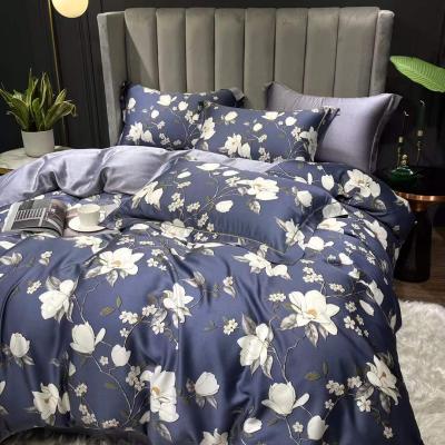 China Cooling 230TC 40S 100% Tencel Lyocell Printed 4pcs Duvet Cover Set for sale