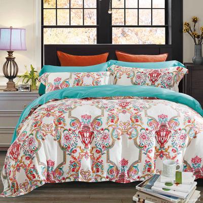 China Twill Flower Pattern Size 100 Twin Cotton Printed Duvet Covers 240x260 for sale