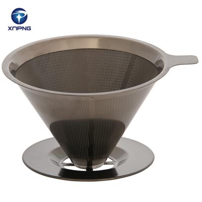 China Sustainable Metal Coffee Filter Pour Over Strong Coffee Dripper Overseas Service Available for sale