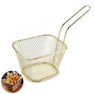 China Viable Wholesale Deep Chef Fry Metal French Fry Basket Stainless Steel With High Quality for sale