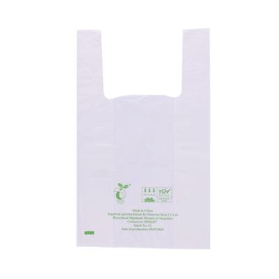 China Custom Collapsible Compostable Biodegradable Crash Resistance Factory T-shirt Bags With Logo for sale