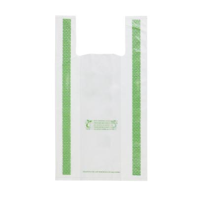 China Custom Wholesale Biodegradable Compostable Crash Resistance Factory T-Shirt Shopping Bags for sale