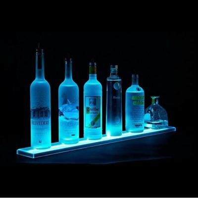 China 2 FT Viable LED Lighted Liquor Bottle Display Stand Include Infrared Remote Control And Acrylic Wine Mounted Racks for sale