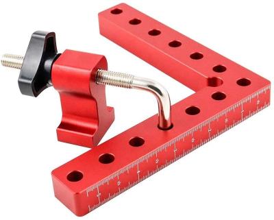 China 5.51 Inch Industrial 90 Degree Positioning Squares Right Angle Clamps, Aluminum Alloy L-Type Corner Flange Woodworking Carpenter Clamping for sale