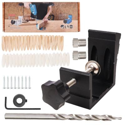 China Furniture Hinge Tools 850 Heavy Duty, All-in-One Aluminum Pocket Hole Jig Kit, 76 Pieces Set with Carrying Case for sale