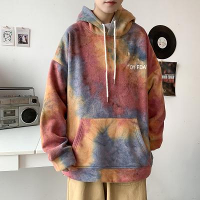 China FS2219 New Fashion Plus Size Tie Dye Mens Hoodies 2020 Hooded Sweatshirts Autumn Fashion Men Outfits Casual Korean Hip Hop Pullovers for sale