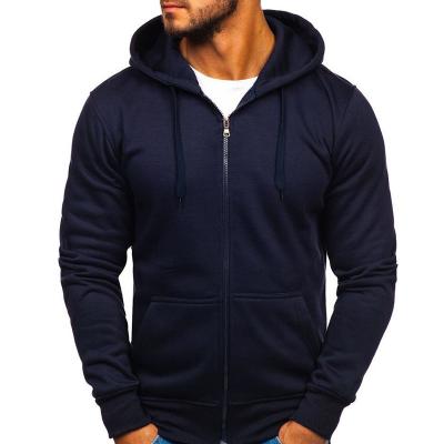 China Male Solid Color Zipper Tracksuit Men's Green Black Hooded Tops Plus Size FS2217 New Casual Hoodies Sweatshirts for sale