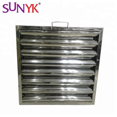 China Commercial kitchen or restaurant stainless steel hood baffle grease filter manufacturing oil filter 430# for sale