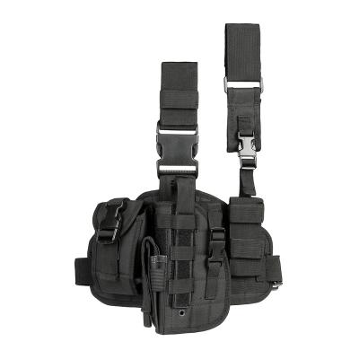 China Security Gun Bag Shooting Outdoor Glock Hand Chain Bag Hide Leg Military Tactical Holster Drop Gun Belt Pouch Gun Radio Bag for sale