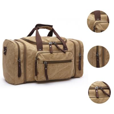 China Custom Large Capacity Casual Outdoor Portable Leisure Canvas Men Luggage Travel Bags for sale