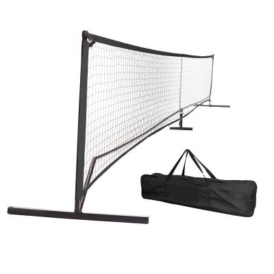 China Light Weight Badminton Pickleball Portable Net Height Adjustable Net Easy Setup Nylon Sports Net with Poles for sale