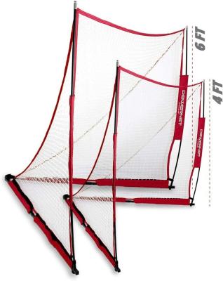 China Outdoor Soccer Traning Official Size Frame Sports Lacrosse Knotless Goal Training Net Nylon Hockey Net For Backyard for sale