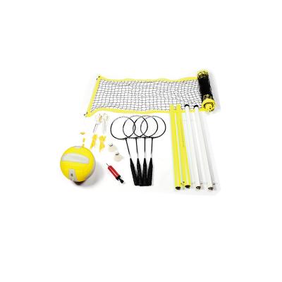 China Durable Professional All In One Net Set Adjustable Loose Universal Aluminum Tube Ball Net For Volleyball And Badminton for sale