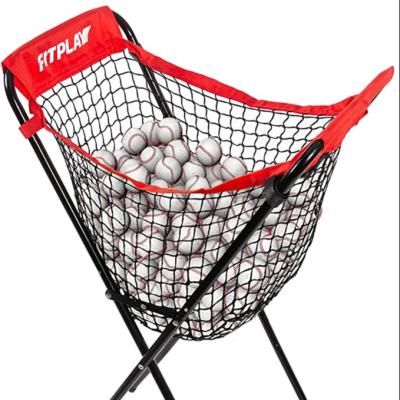 China Simple Portable Tennis Baseball Collector Soccer Traning Baseball Net Bag Ball Collection Loading Net for sale