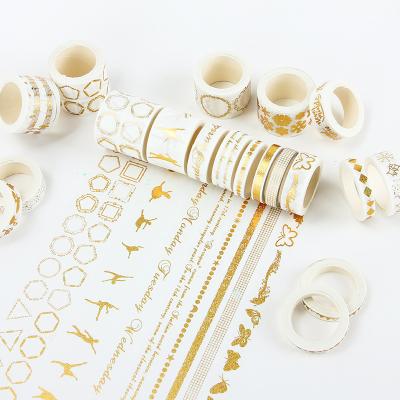 China Hot sale custom printed decorative washi tape gold foil washi tape for sale