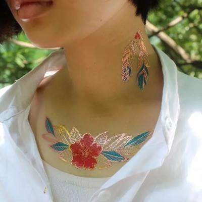 China Jewel temporary gold tattoo, Custom temporary gold tattoo, fake tattoo for sale