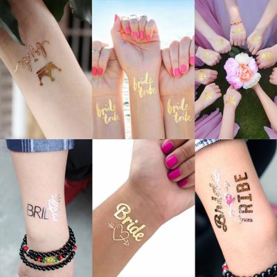 China Bride temporary gold tattoo for sale