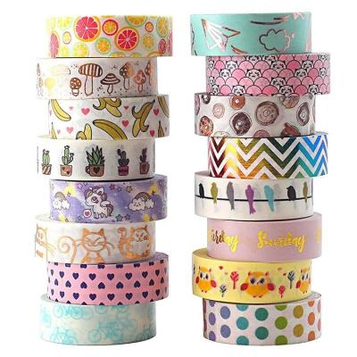 China Colorful decorative masking washi paper tape custom printed DIY washi tape with logo for sale