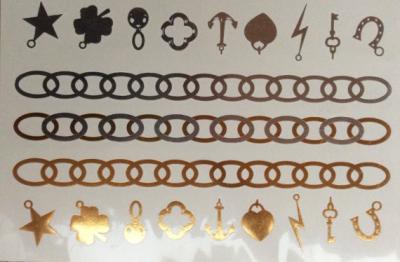 China Gold Foil Temporary Tattoos,custom gold tattoo sticker for sale