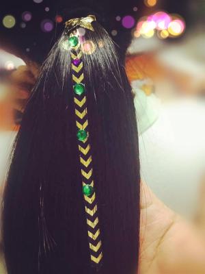 China Best Metallic Flash Hair Tattoo for Ponytail for sale