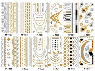 China Stock wholesales metallic tattoo designs for sale