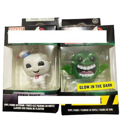 China Funko POP Ghostbusters STAY PUFT SLIMER Plastic Keychain Peripheral Doll Pendant Key Chain for sale