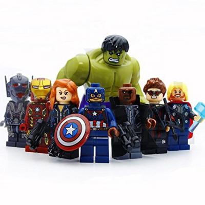 China Cartoon Toy 8pcs/lot Superhero Models and Wholesale Building Blocks Toys Action Number Toys Collection Model for sale