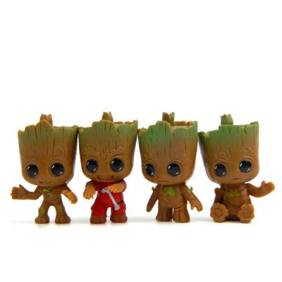 China Toy Cute Cartoon Anime Version PVC Action Number Toys PVC Action Number Vinyl Doll Collection Model Key Chain Pendant Groot Galaxy for sale