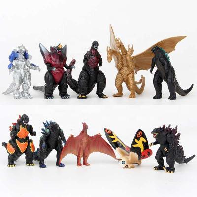 China Cartoon Toy Gojira Godzilla 10pcs/set Movie Gojira PVC Figures Toysn Collectible Model Wholesale for sale