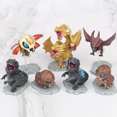 China Wholesale Cute Gojira Godzilla 7pcs/set PVC Action Figure Model Toys Collection Gojira 3-9cm Cartoon Toy 2019 Children Toys for sale