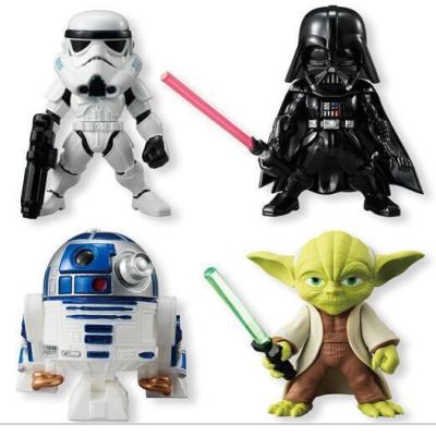 China Wholesale Cartoon Toy 4 Styles StarWar Yoda Soldier Dark Warrior Darth PVC Action Number Model Toys Doll White for sale