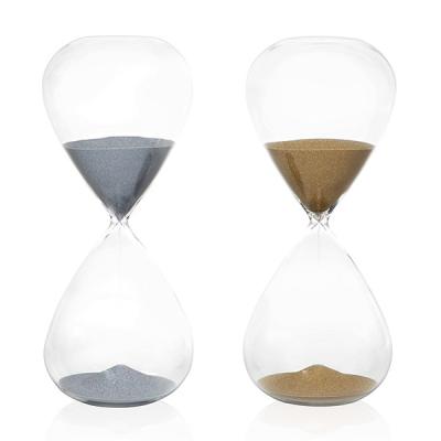 China Home Decoration 2 Hours Big Sale Hourglass Big Hourglass Decoration Unilever Glass Product 120 Minute Home Sand Timer for sale